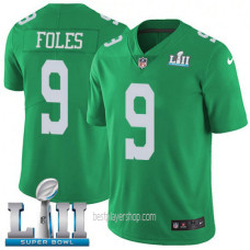 Nick Foles Philadelphia Eagles Mens Authentic Color Rush Vapor Super Bowl Green Jersey Bestplayer